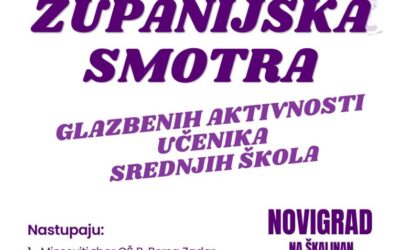 Županijska smotra glazbenih aktivnosti učenika srednjih škola